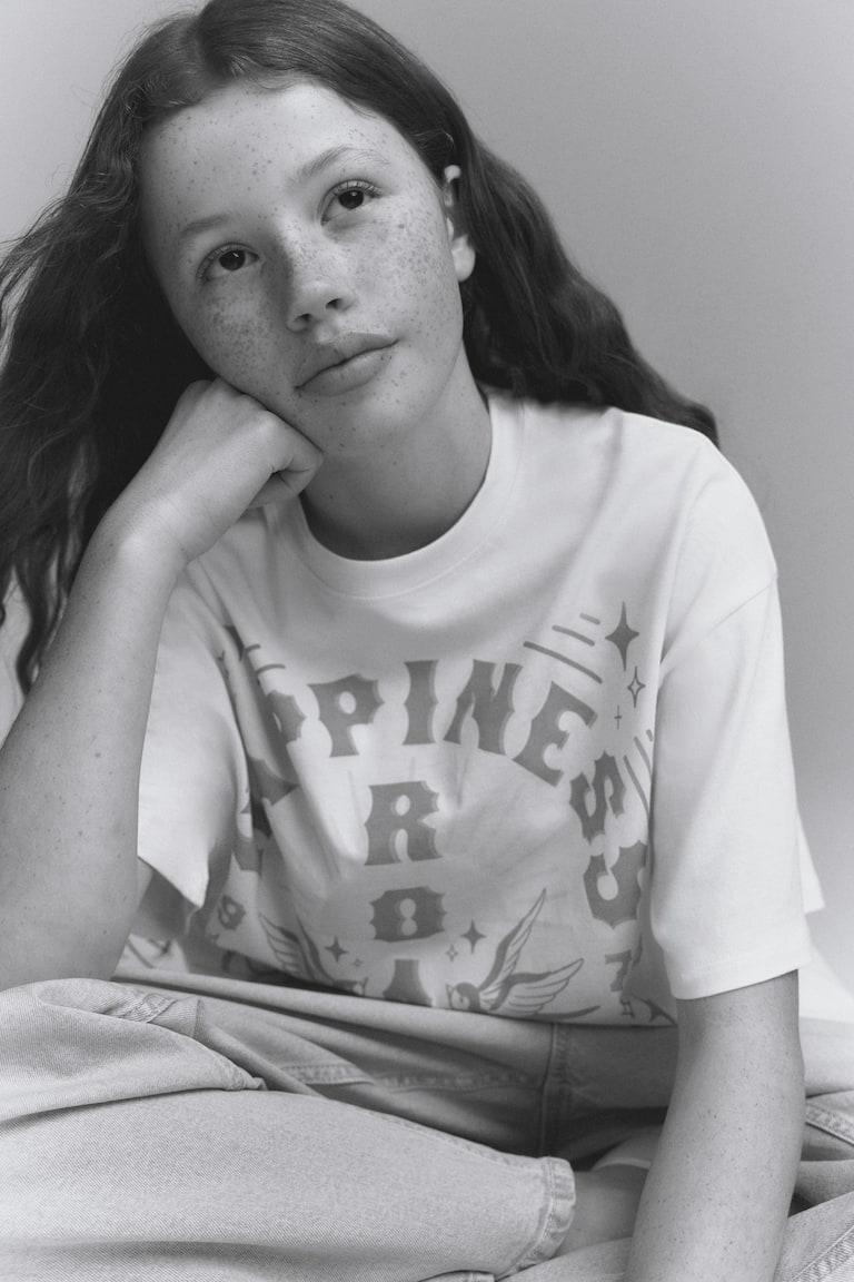 H&M Oversized Baumwoll-T-Shirt Tägliche Deals