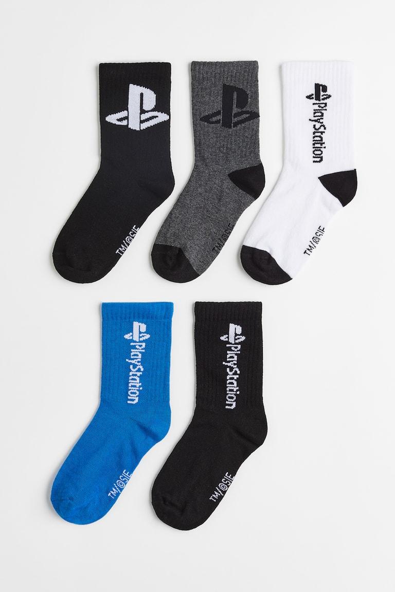 H&M 5er-Pack Socken mit Intarsienmotiv Neueste Stile