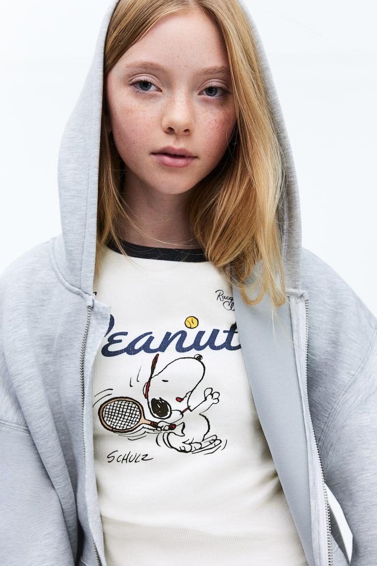 H&M Jerseyshirt mit Print Bis zu 60% Rabatt